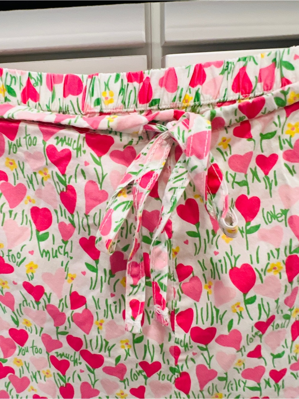 LILLY PULITZER “LOVE YOU TOO MUCH” PAJAMA SET, SIZE L. - Picture 6 of 16